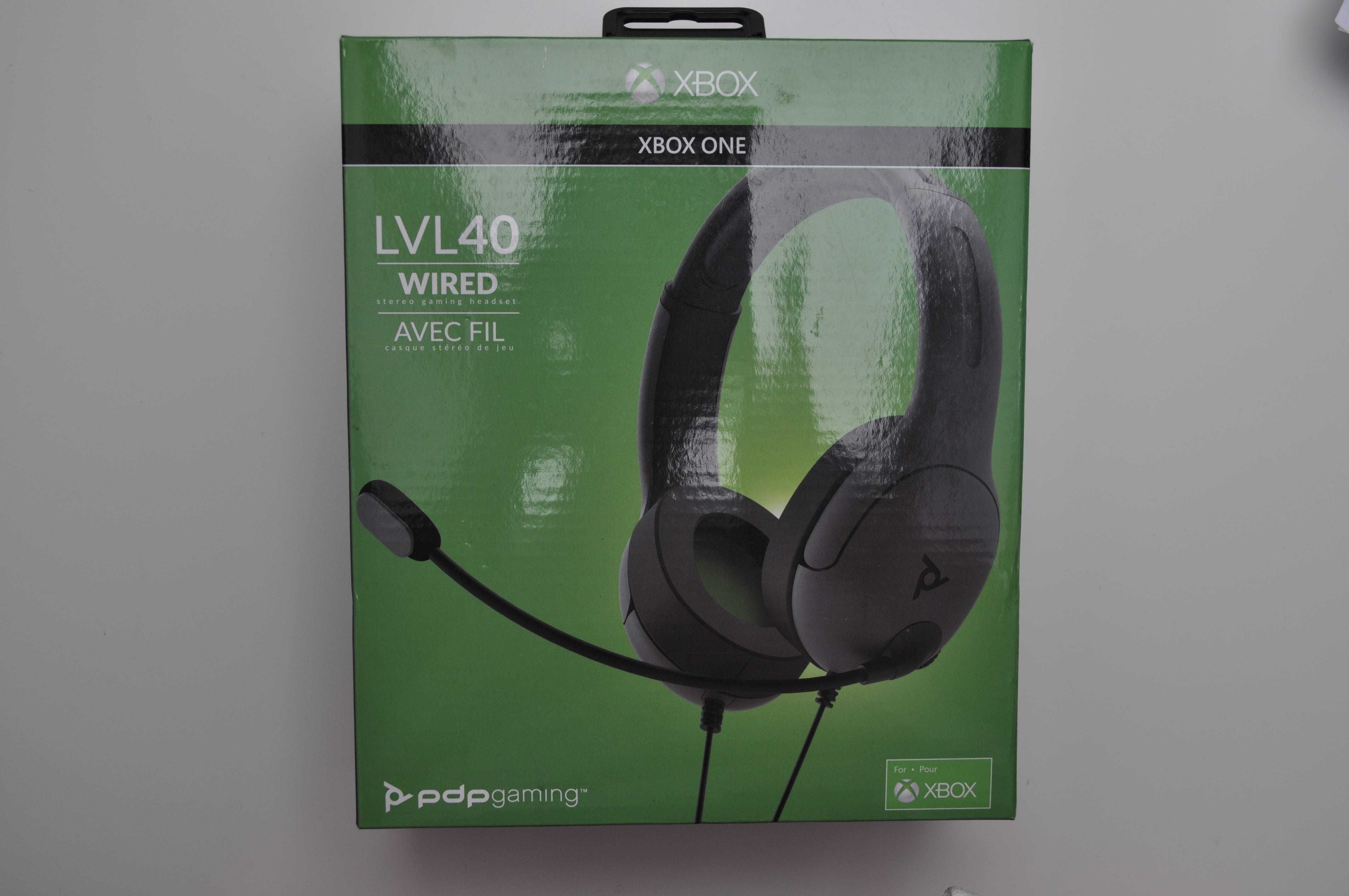 łuchawki XBOX LVL40 z mikrofonem – czarne, jak nowe