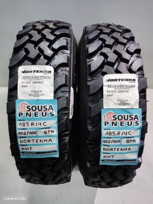 2 pneus novos 185-14c nortenha  - oferta dos portes