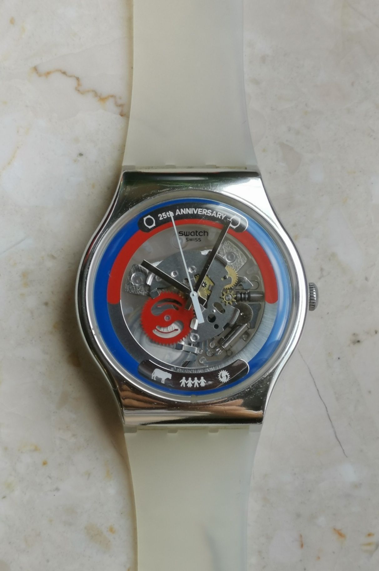 Swatch unikat 25lecie firmy SUOZ195 Blue