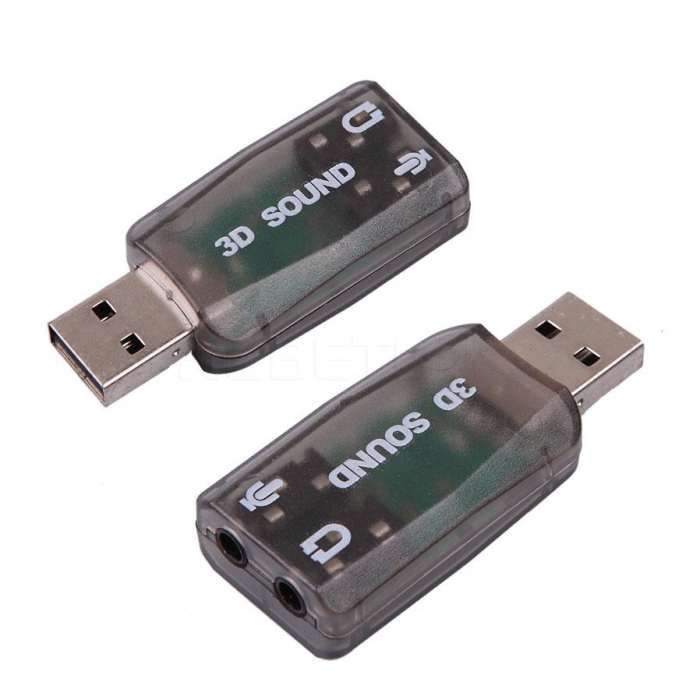 Placa de som externa USB áudio - para colunas e microfone