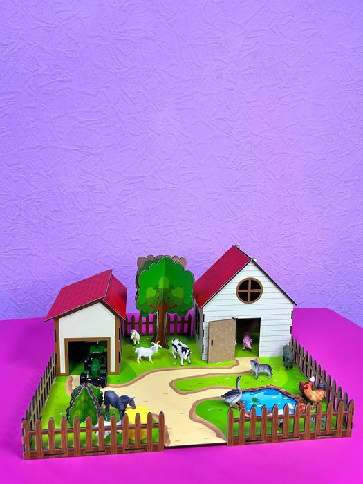 Дитяча гра яскрава ферма. Комплект для ігор та цікавих занять.