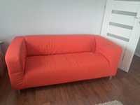 Sofa nierozkładana czerwona