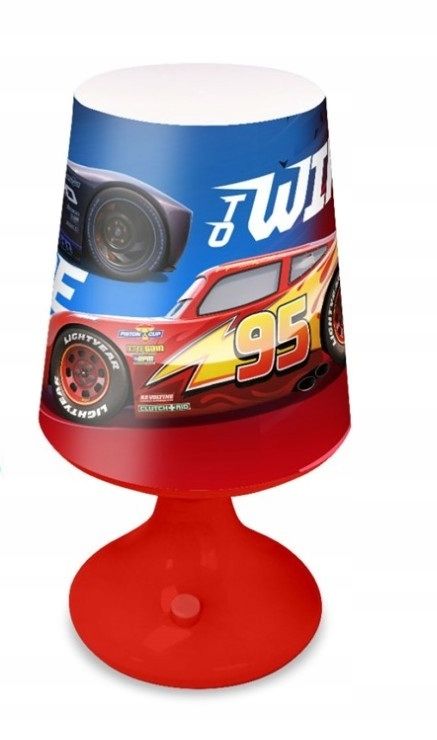 Lampka Disney Cars Biurkowa Auta Nocna 3Xaaa Czerw