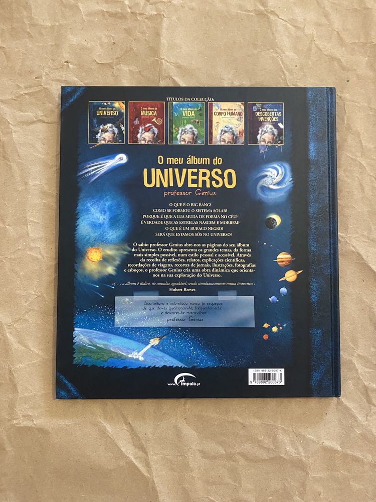 Livro educacional Álbum do Universo
