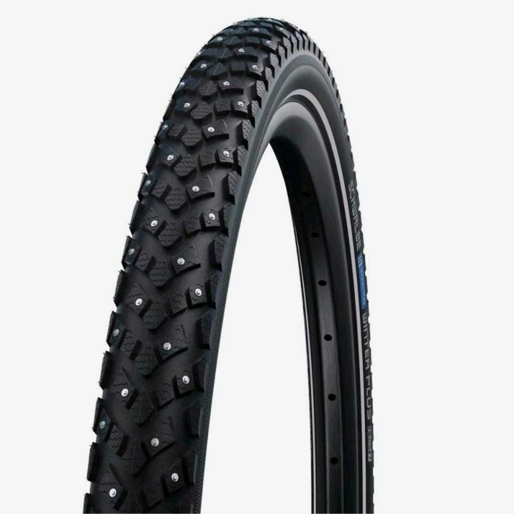 Велопокрышка зимняя с шипами Schwalbe Marathon Winter Plus 26x2.15