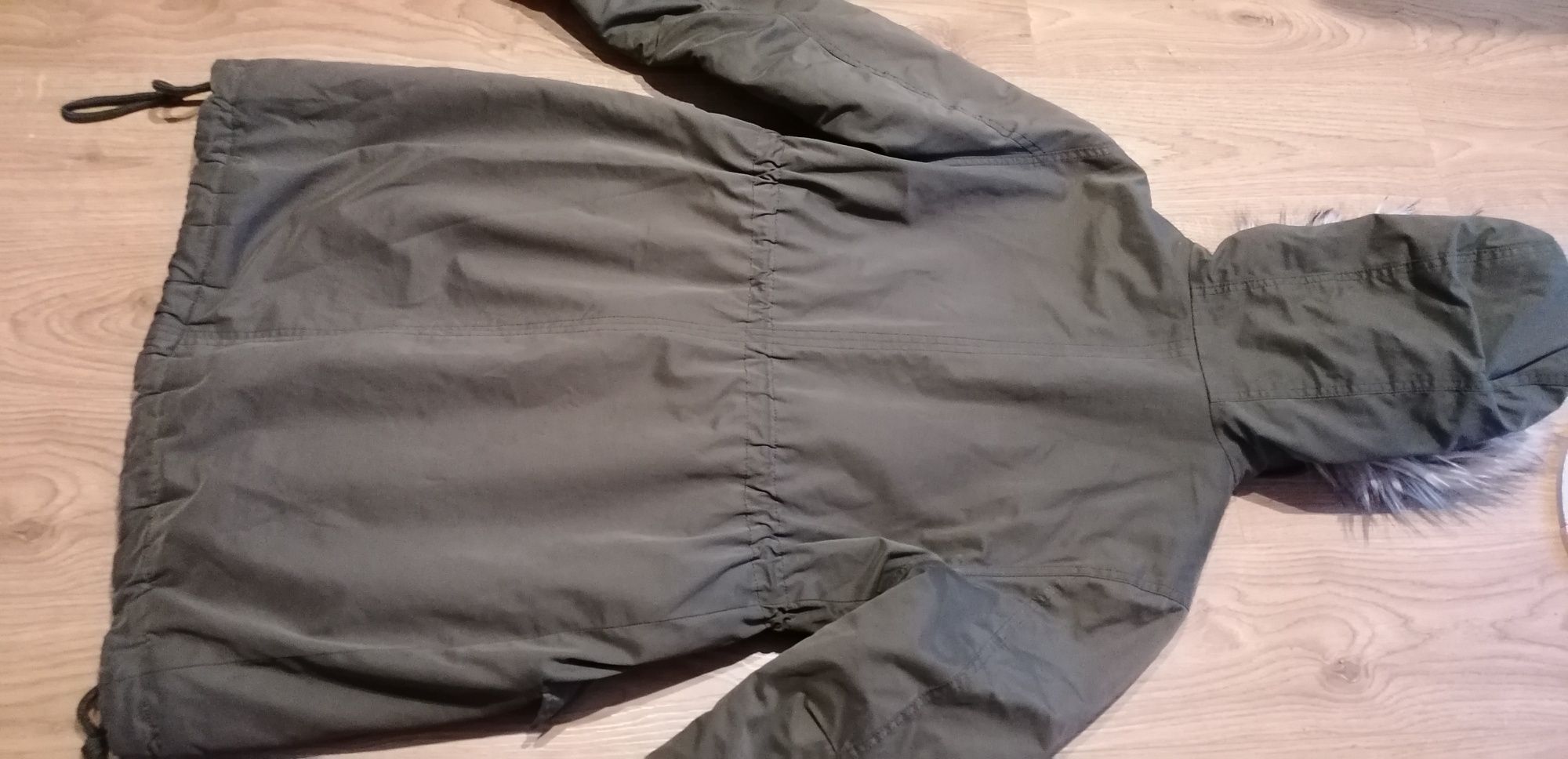 Kurtka ciążowa parka z kożuszkiem H&M MAMA