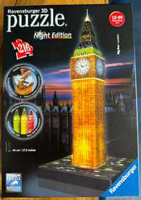 Puzzle 3D RAVENSBURGER Big Ben Nocą