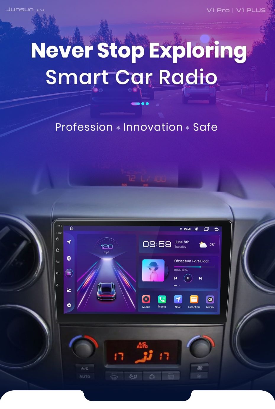 Rádio 9" android Citroen Berlingo e peugeot CARPLAY WIFI GPS 2/32GB