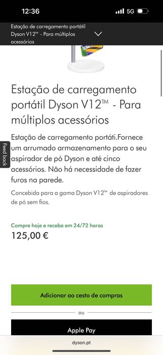 Estacao de carregamento dyson