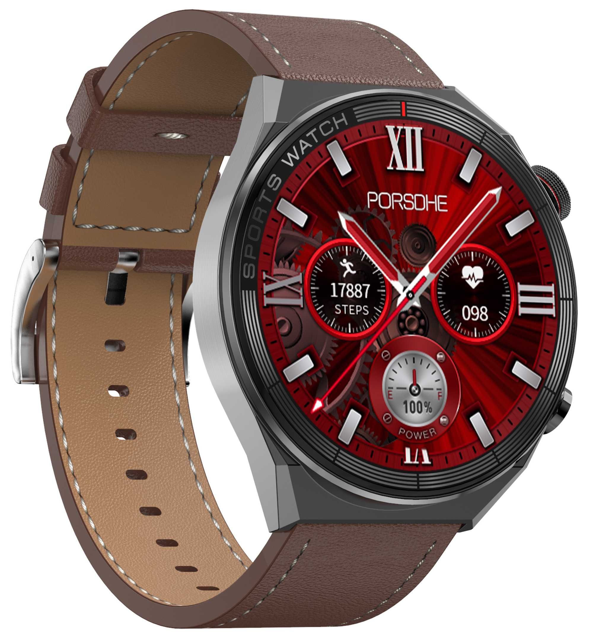 ZEGAREK MĘSKI SMARTWATCH 454x454 EKG ciśnieniomierz puls rozmowy PL