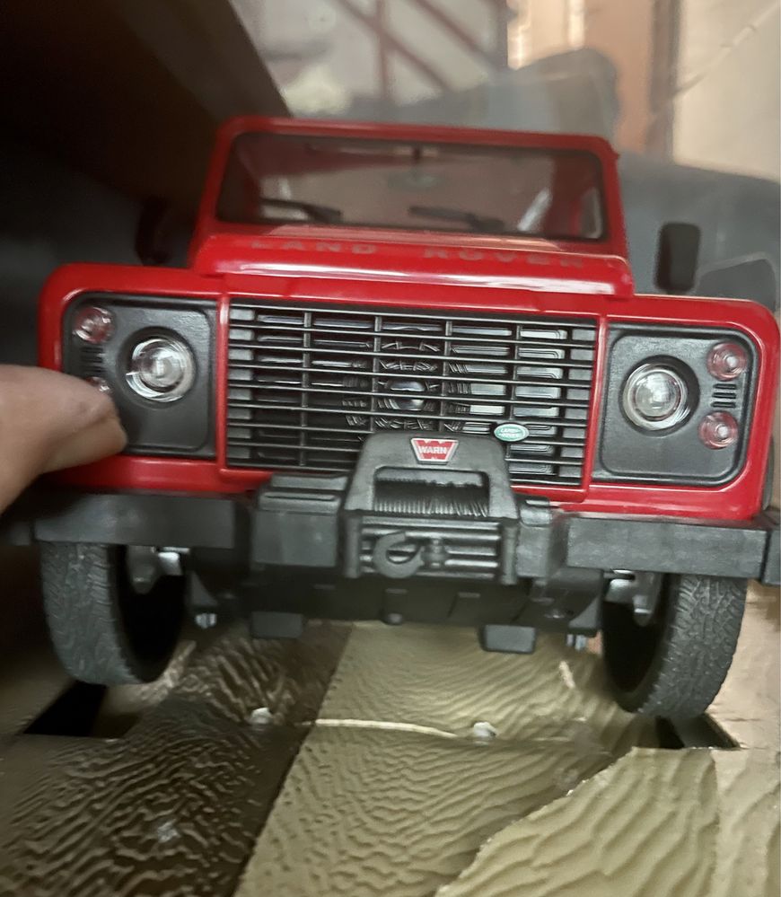 Land rover Defender z przyczepą na pilota zdanie sterowany 1:14 auto