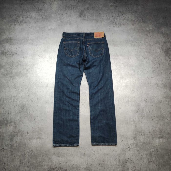 MĘSKIE Spodnie Straight Jeansy Denim Granatowe Levis 501 Klasyk USA