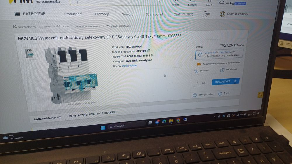 Wyłącznik selektywny Hager  HTS335E