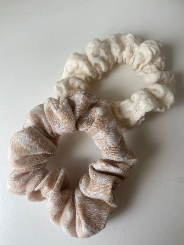 Scrunchie/elastico Vichy para cabelo