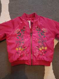 Różowa kurteczka z haftem dla dziewczynki TU r.1,5-2 lata