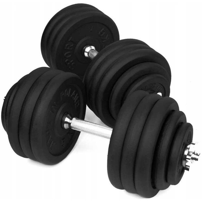 Zestaw hantli 2x40kg hantle żeliwne 80kg gryf talerze zestaw WR