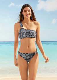 *B.P.C bikini bandeau czarne we wzorki 46.