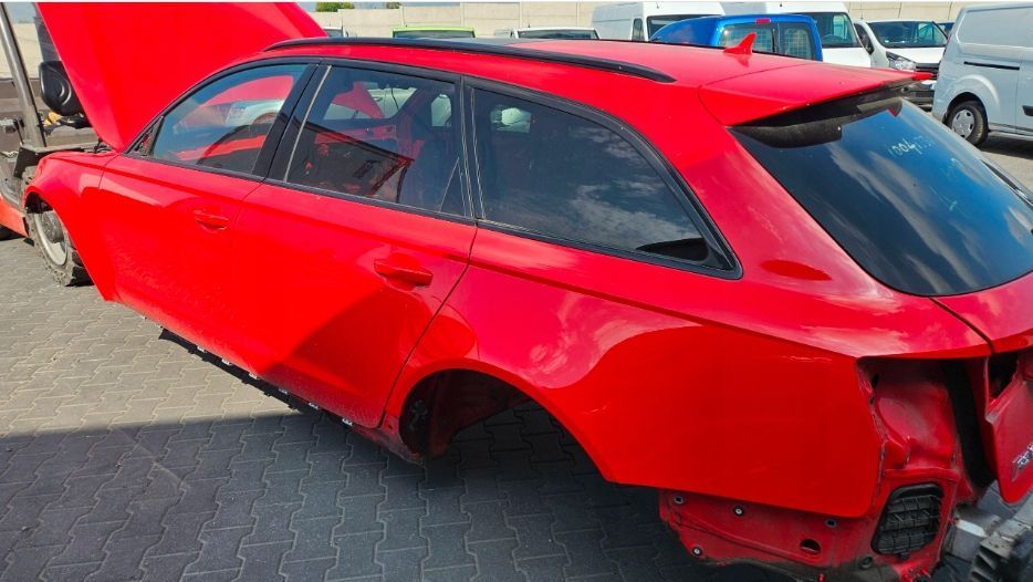 AUDI RS6 A6 C7 DRZWI LEWY TYŁ KOMBI LZ3M CZERWONY MISANO