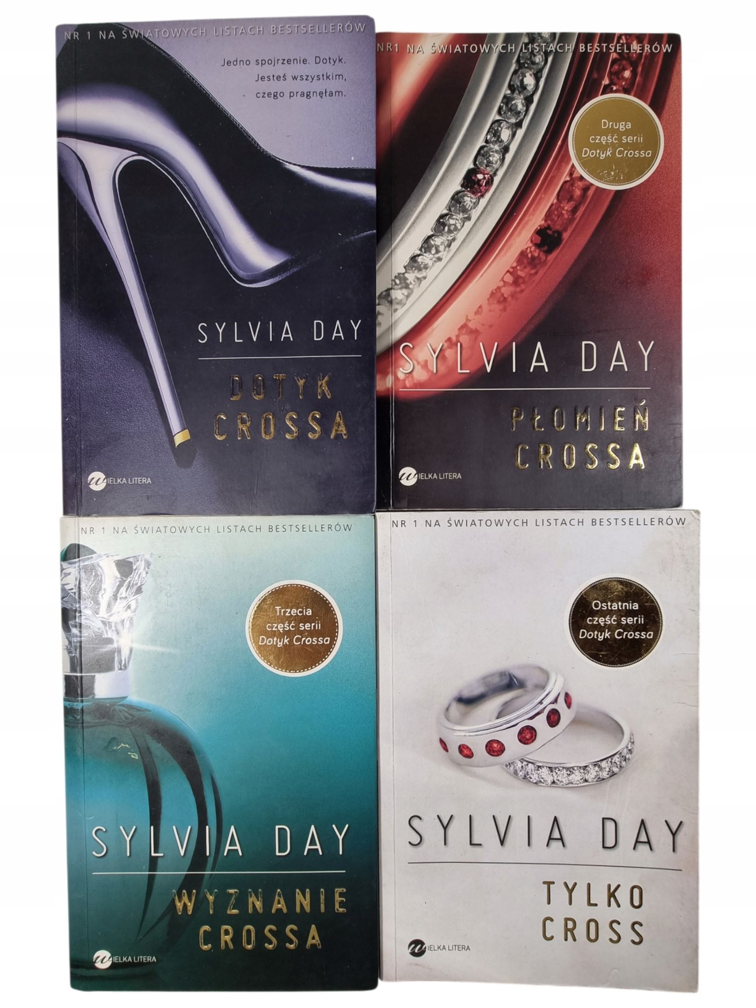 Dotyk Crossa / zestaw 4 książek / Rozpalona / Sylvia Day