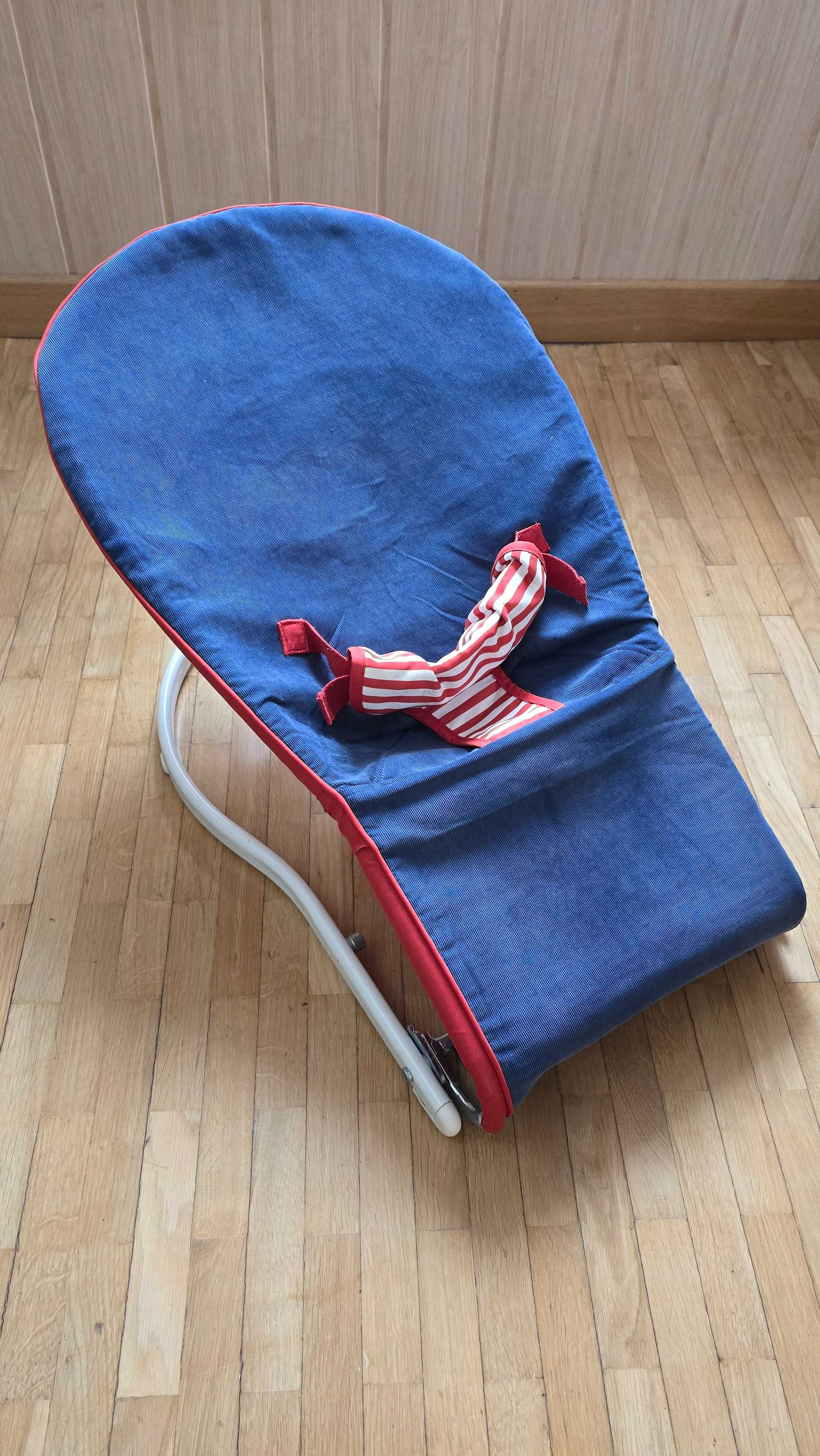IKEA Tovig Baby Bouncer, niebiesko-czerwony bujak leżaczek