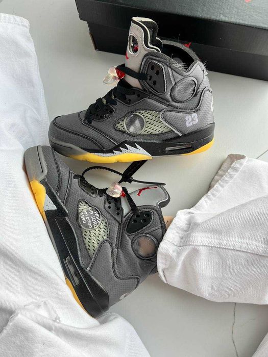 Кроссовки Nike Air Jordan 5 Retro Off-White Muslin 36-45 Хит Осени!