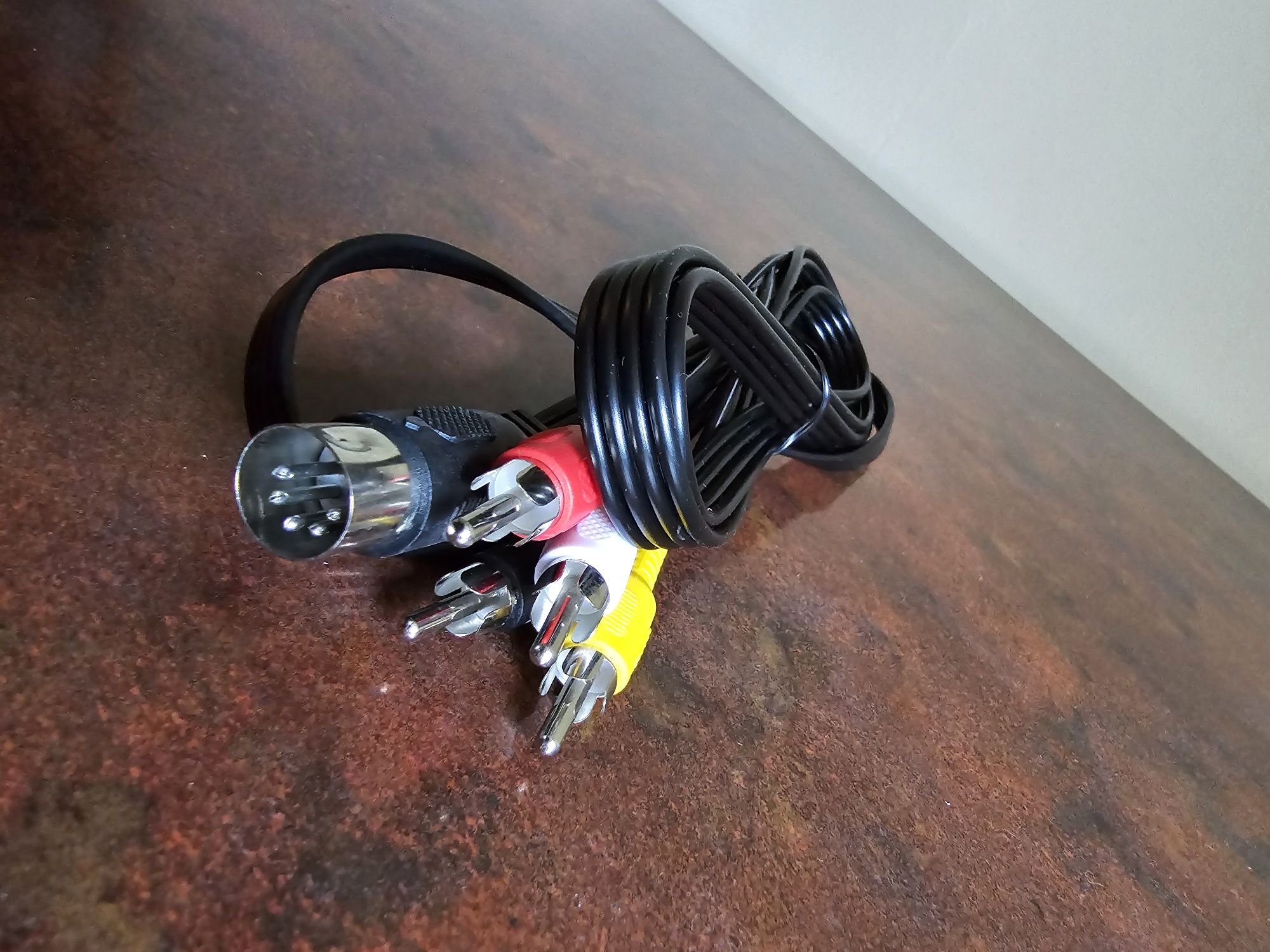 Kabel 5 din na 4 RCA do podłączenia magnetofonu CD tunera wzmacniacz