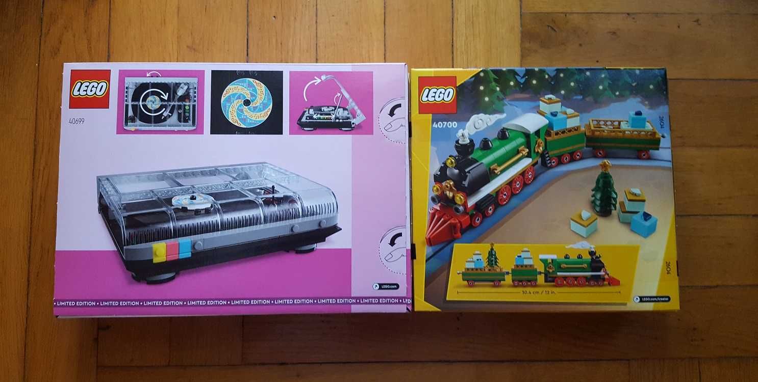LEGO 40699 - Gramofon retro + LEGO 40700 - Zimowy pociąg NOWE