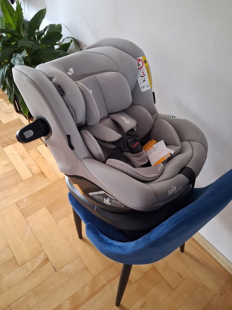 Fotelik Joie Ispin i spin 360 szary gwarancja obrotowy isofix