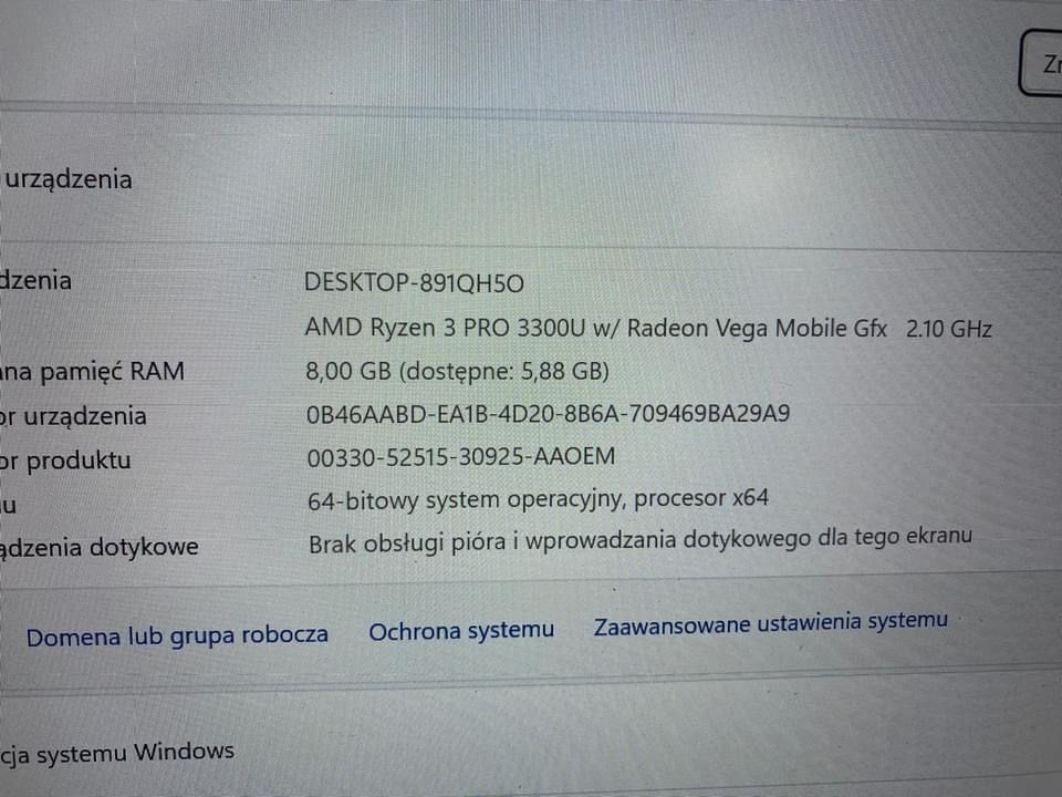 Lenovo ThinkPad T495 Ryzen 3 pro 3300u ram 8 gb ssd 256 gb