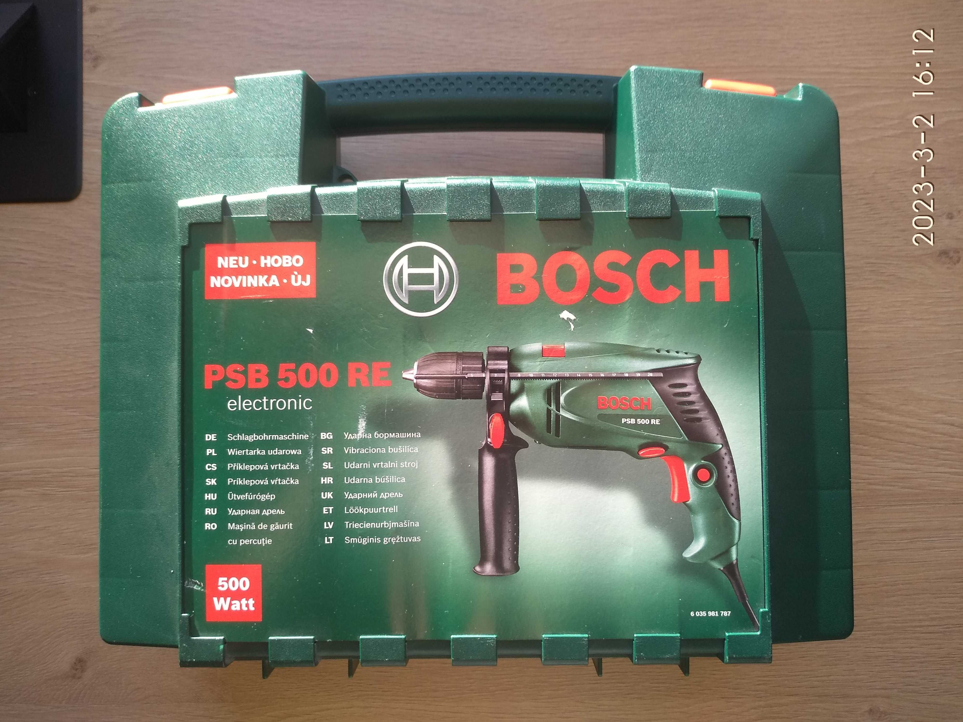 Walizka po wiertarce bosh psb 500 re + wiertarka na części