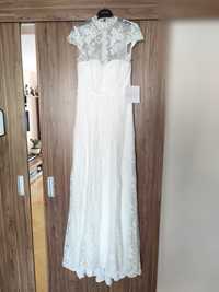 Okazja z 1700 PLN  Nowa suknia ślubna Ivy Oak 38 M koronkowa