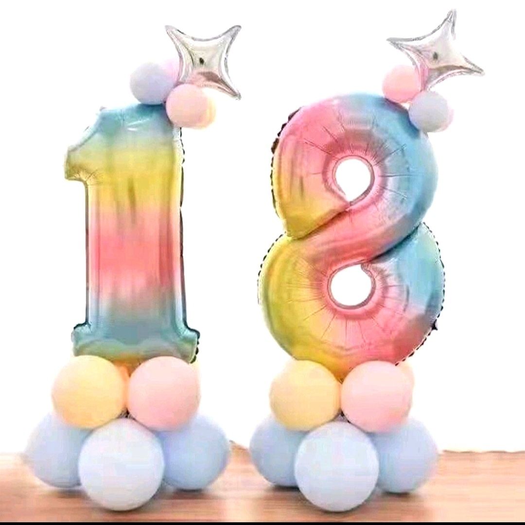 Balon zestaw balonów urodzinowych z CYFRĄ