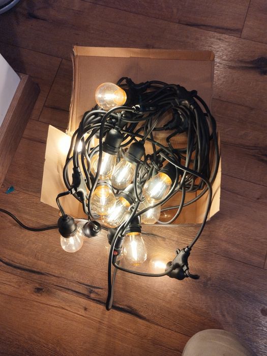 Girlanda ogrodowa, lampki LED 15 metrów E27