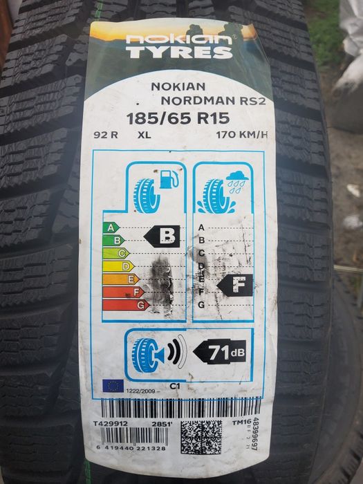 Покрышка NOKIAN NORDMAN RS2 185/65 R15 92R XL M+S новая зима