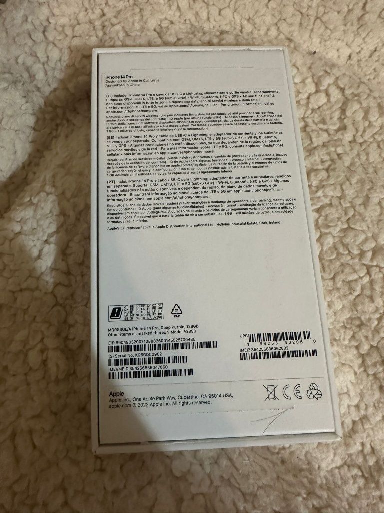 Iphone 14 pro 5G roxo 128gb