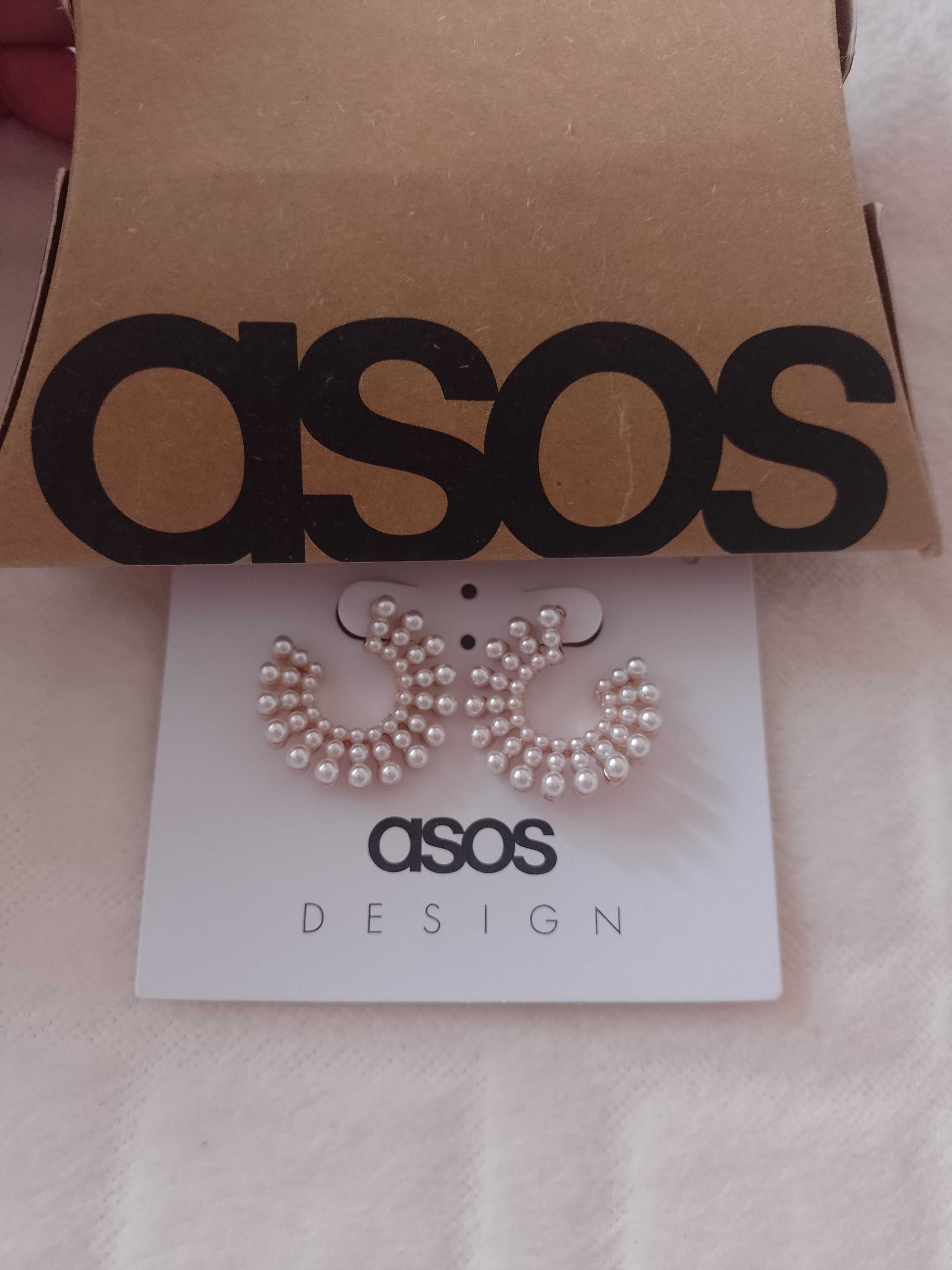 ASOS/Subtelne, perłowe Kolczyki ślubne, Perły, koła, NOWE