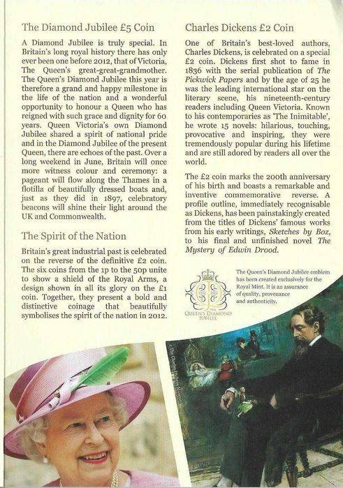 Inglaterra - - - "Carteira Anual BNC-2012" - - - - - Moedas