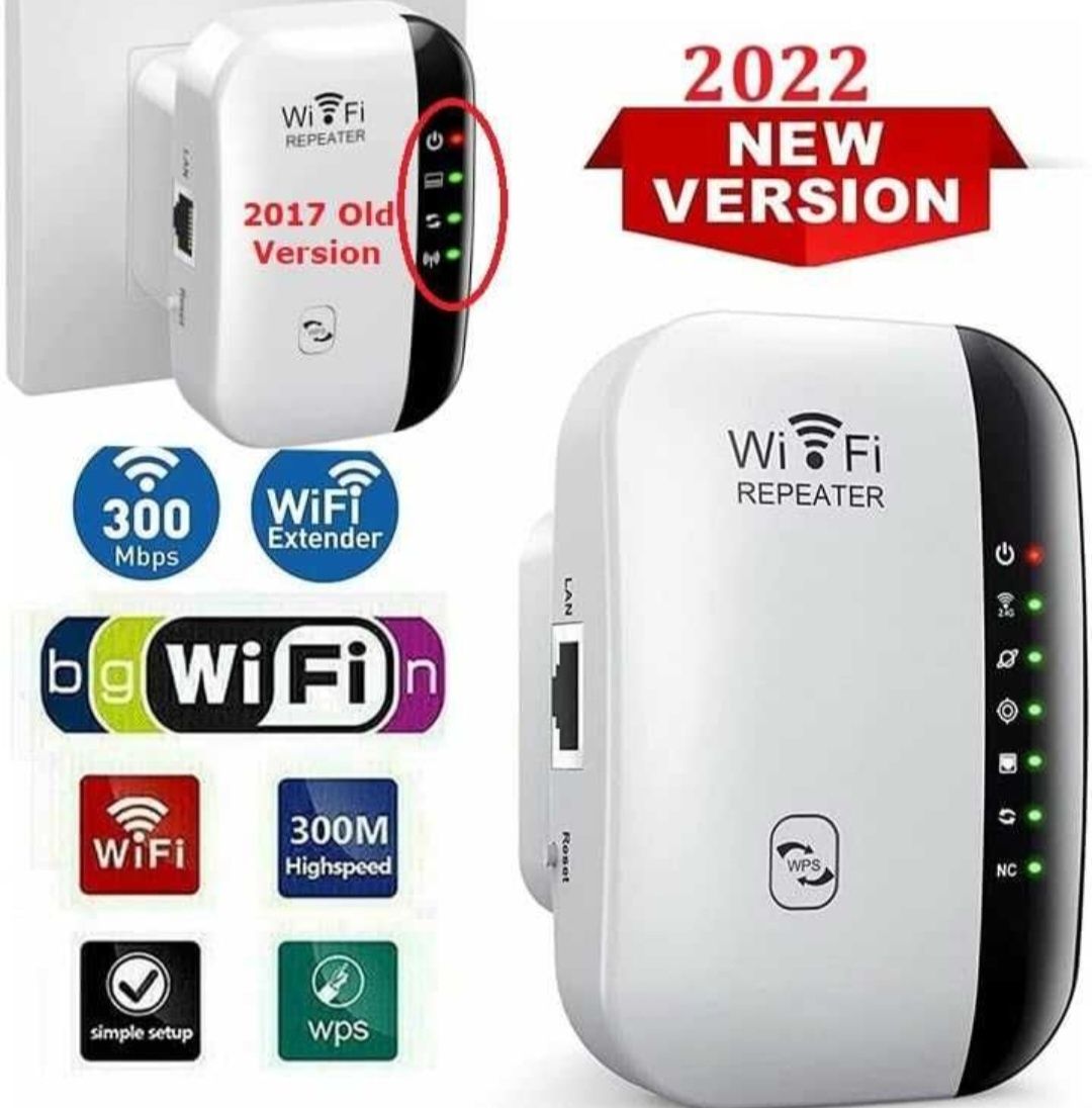 Wzmacniacz wifi repeater 300m wps lan