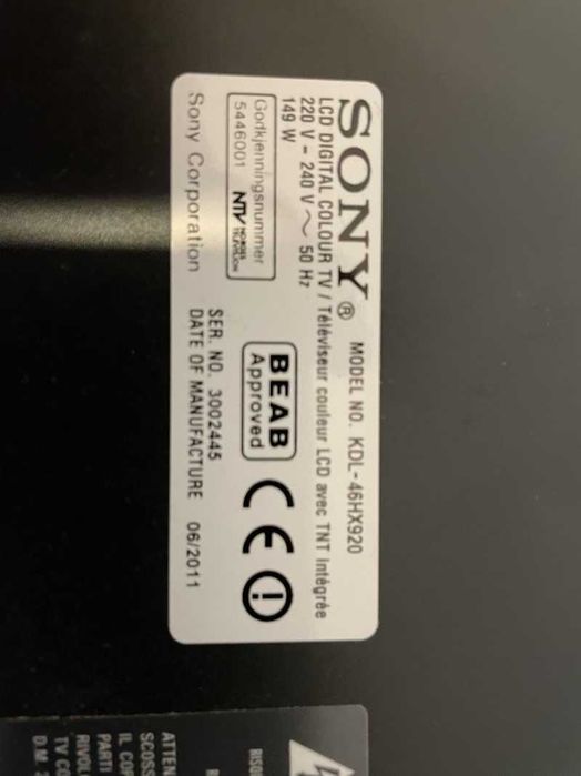 Telewizor Sony KDL-46HX920