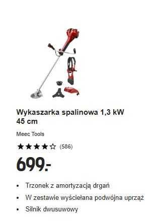 Kosa spalinowa podkaszarka Jula j/nowa Meec Tools  1,3 kW 45 cm