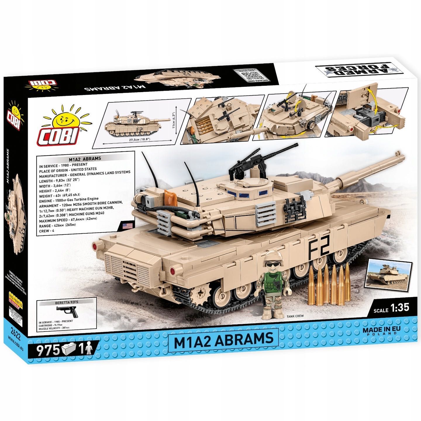 Конструктор Танк M1A2 Abrams COBI-2622