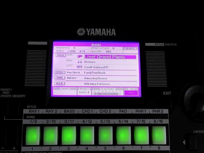 Yamaha PSR-S550 USB LCD keyboard instrument klawiszowy