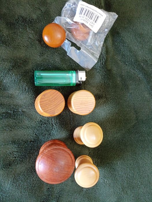 7 Puxadores madeira Novos e como novos