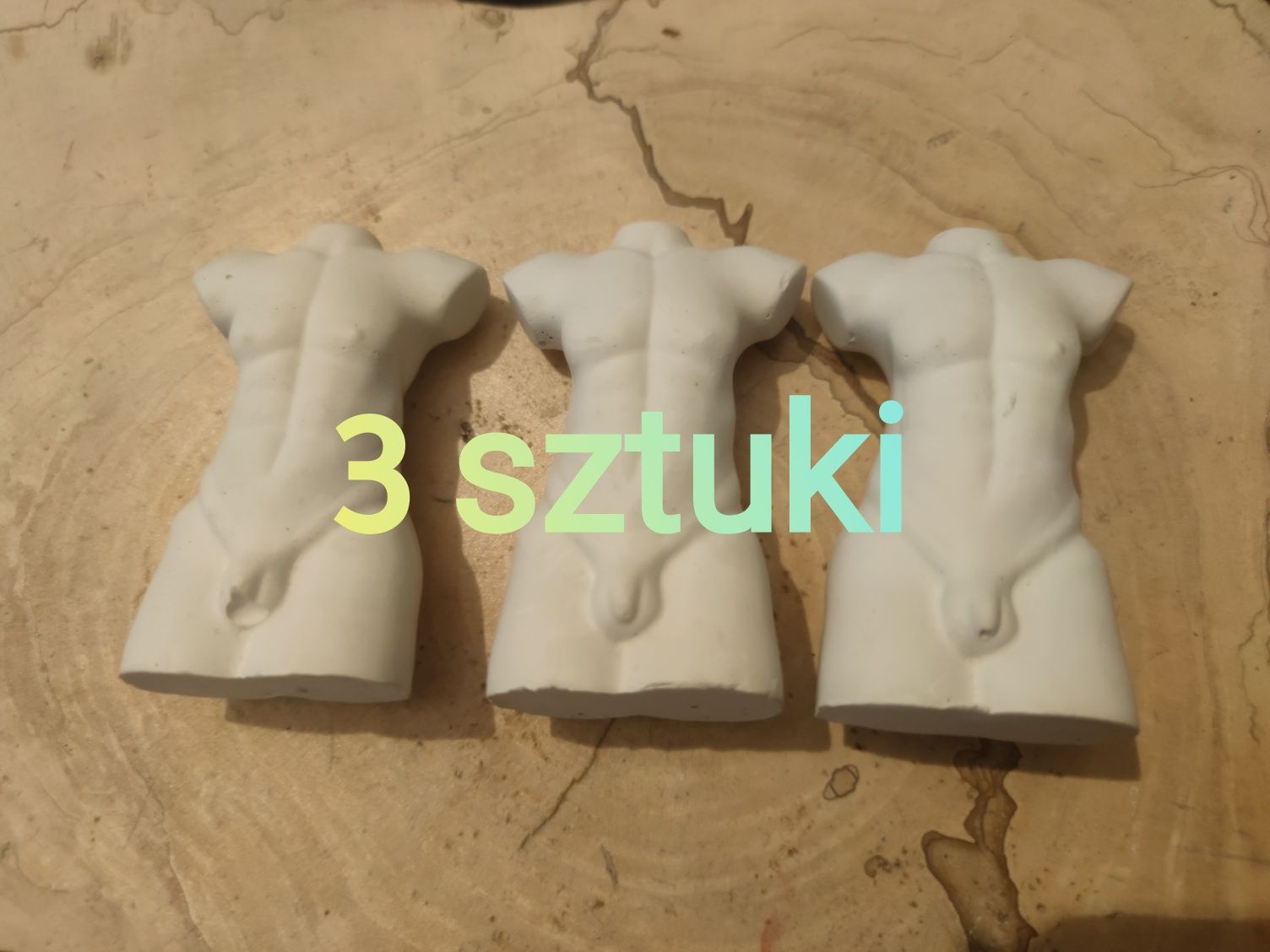 3 sztuki Tors mężczyzny akt seksowny statuetka dekoracja