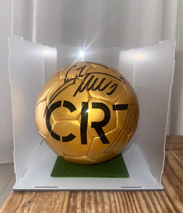Bola autografada a mão CR7+foto+certificado COA plastificado