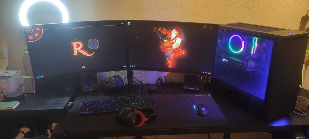 Desktop Setup: Ryzen 5600, AOC Monitor, Keyboard, Mouse, Speakers64284587845889121
