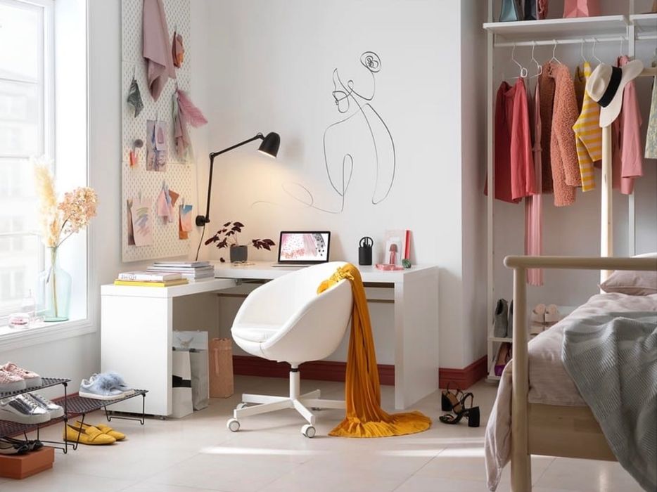 Białe krzesło obrotowe w super stanie SKRUVSTA IKEA