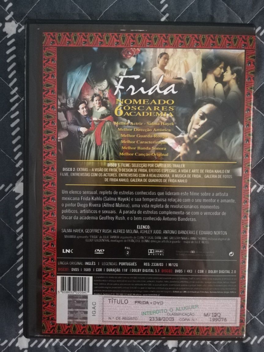 Dvd do filme "Frida" - Ed. Especial 2 discos (portes grátis)