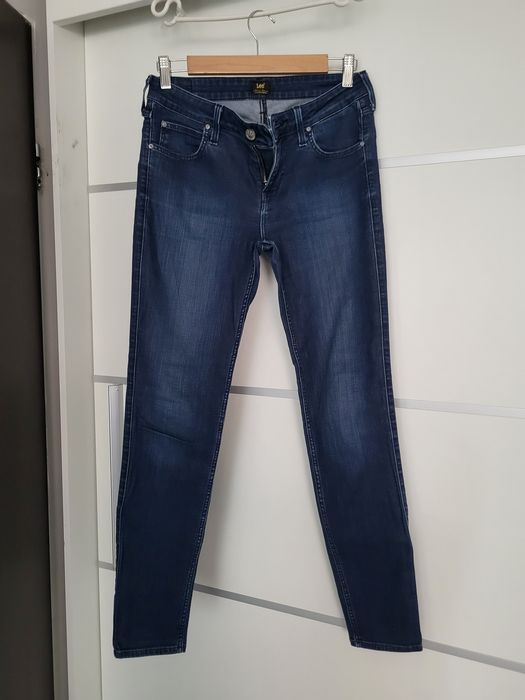 Spodnie jeansy rurki Lee Scarlett 29 31 granatowe