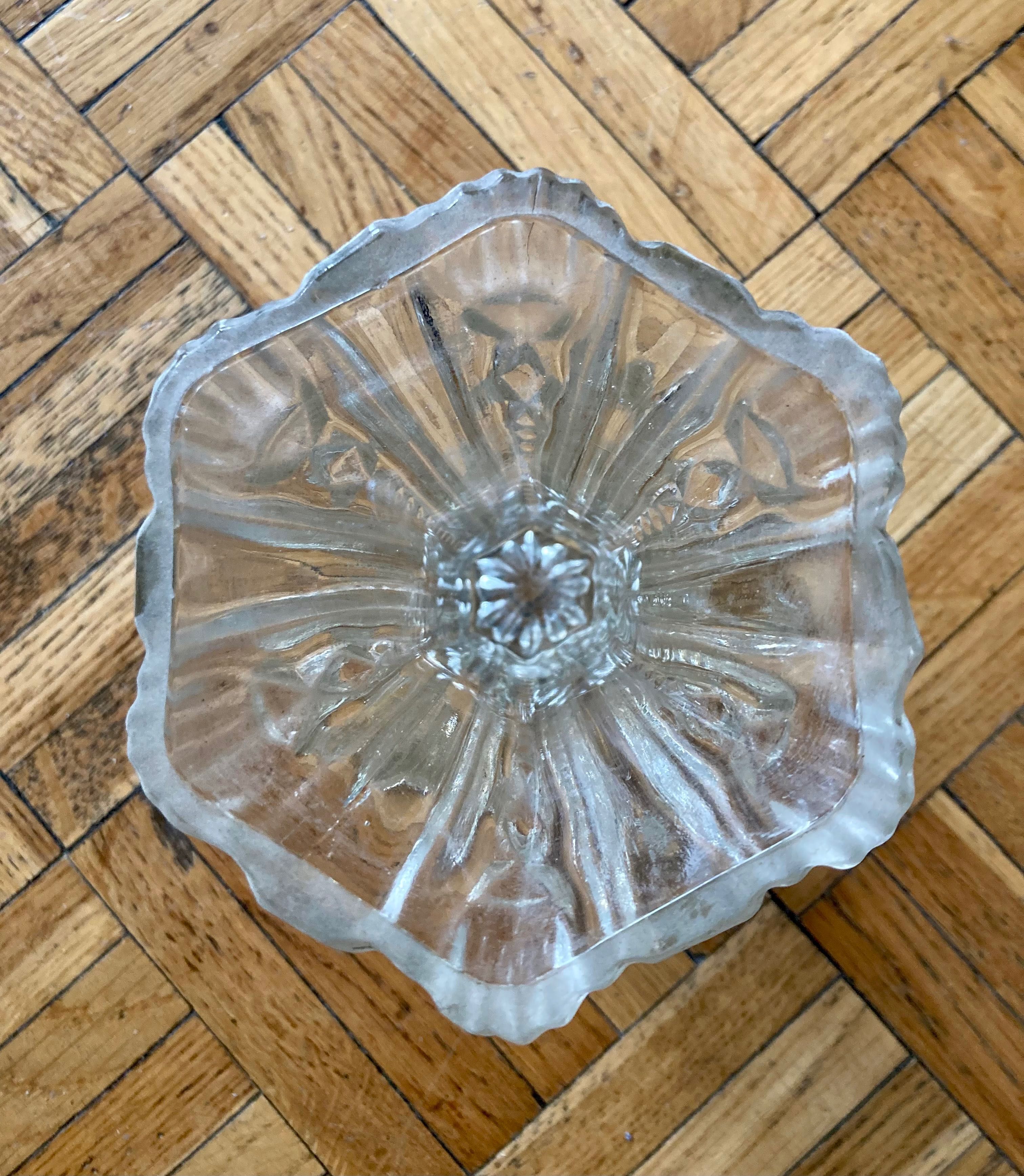 Flakon szklany PRL wazon